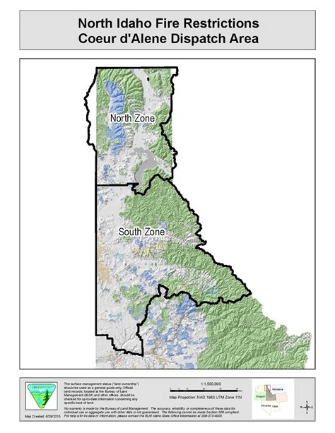 Idaho Fire Information Coeur Dalene Fire Restrictions Area