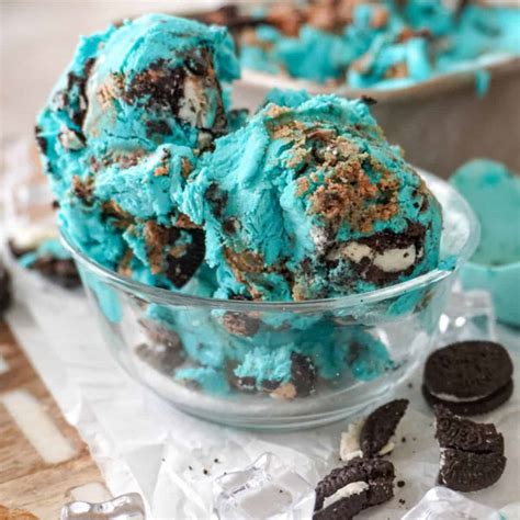 Delicious Homemade Cookie Monster Ice Cream Razzle Dazzle Life