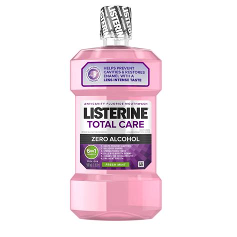 Listerine Total Care Zero Alcohol Free Mouthwash Fresh Mint 500 Ml