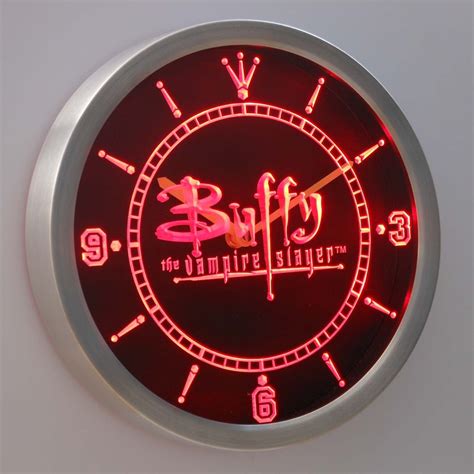 Buffy The Vampire Slayer Led Neon Wall Clock Safespecial