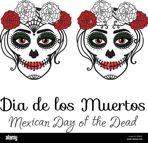 Catrina Woman With Make Up Of Sugar Skull Dia De Los Muertos Mexican