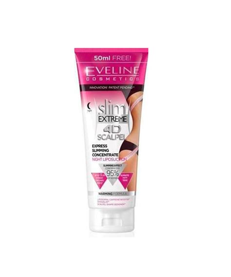 eveline 4d slim extreme scalpel express body slimming concentrate 250ml shopmeliex