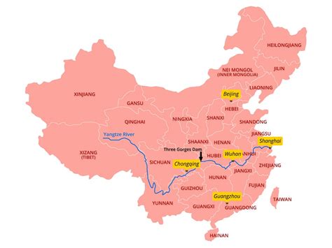 Map Of China Yangtze River New York Map Poster