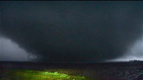 Tornado At Night Extremely Close To Kansas Wedge Youtube
