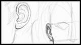 Ears Draw Drawing Lessons Human Faces Ear Step Face sketch template