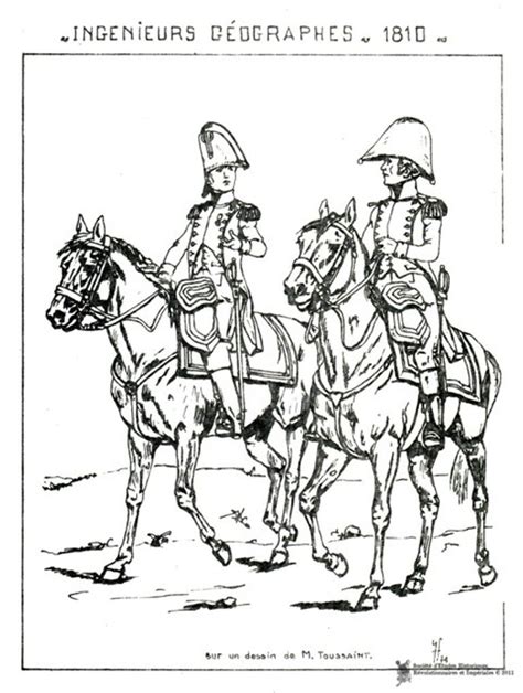 Etat Major Cavaliers Napoleonic Wars Uniform Ray Coloring France