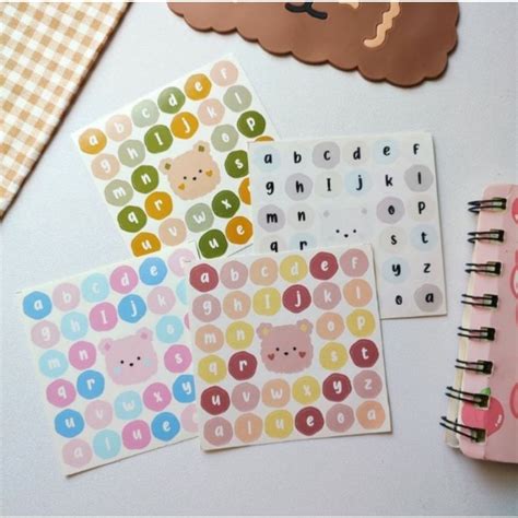 Jual Sticker Alphabet Deco Bear Sticker Aesthetic Stiker Huruf Deco Sticker Shopee Indonesia