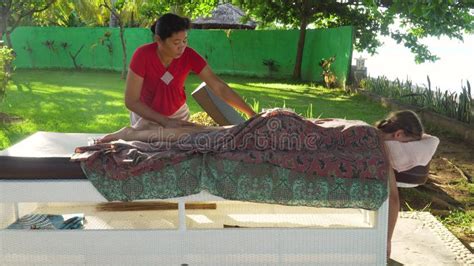 Woman Doing Massage To Girl In Asia Baliindonesia Stock Footage