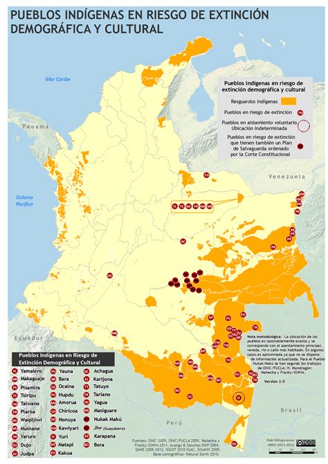 territorios indígenas en colombia actualización mapas