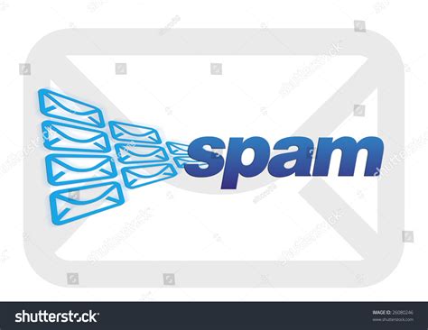 Spam Illustration Envelope Icon White Background Stock Illustration 26080246 Shutterstock