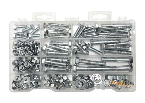 Heavy Duty Nut And Bolt Assortment Kit 172 Pieces Includes 9 Most