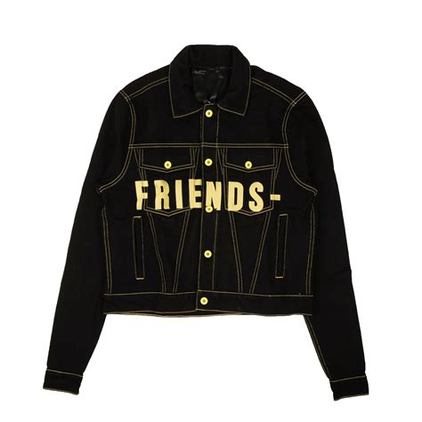 Vlone Black And Yellow Friends Denim Jacket Size M Grailed