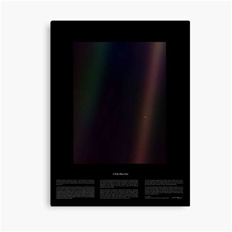 Pale Blue Dot Nasa X Carl Sagan Canvas Sold By Denis Medri SKU