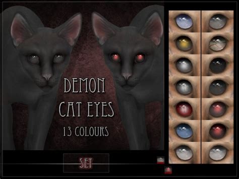 They might be blue or brown, yellow or green, or a range of shades in between. The Sims Resource: Demon Cat Eyes - Set by RemusSirion ...