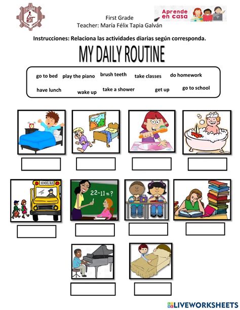Daily Routine Activities Everyday Activities Worksheets Active