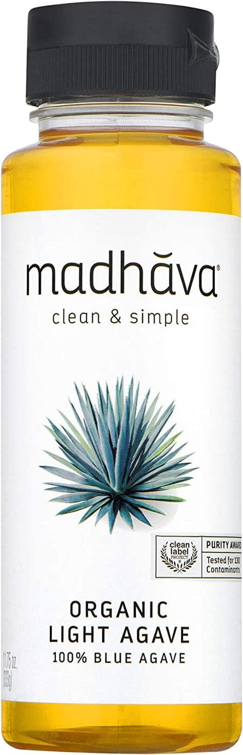 Madhava Organic Light Agave 1175 Oz Bottle Pack Of 6 100 Pure