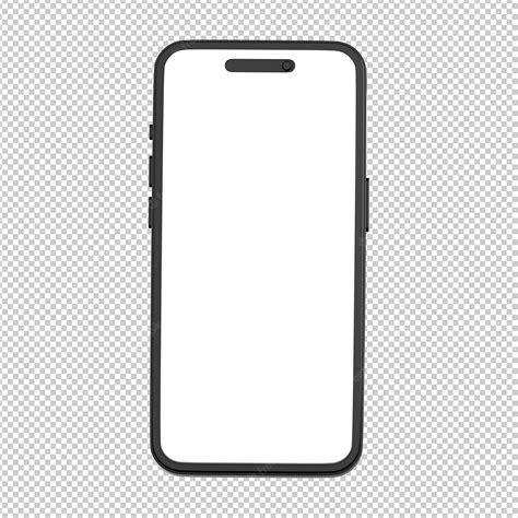 Premium Psd 3d Smartphone Mockup With Empty White Screen Phone Front