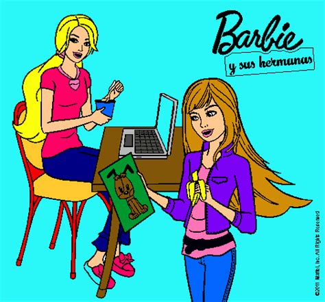 Dibujo De Barbie Y Su Hermana Merendando Pintado Por Nalbix En Dibujos Images And Photos Finder
