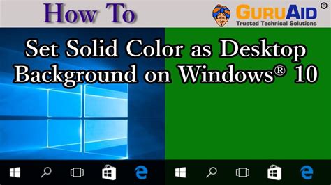 How To Set Solid Color As Desktop Background On Windows® 10 Guruaid