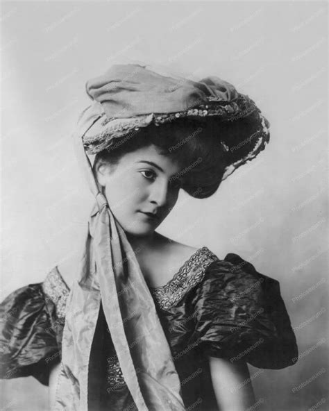 Victorian Lady In Flowing Hat 1900s 8x10 Reprint Of Old Photo Vintage Photos Women Victorian