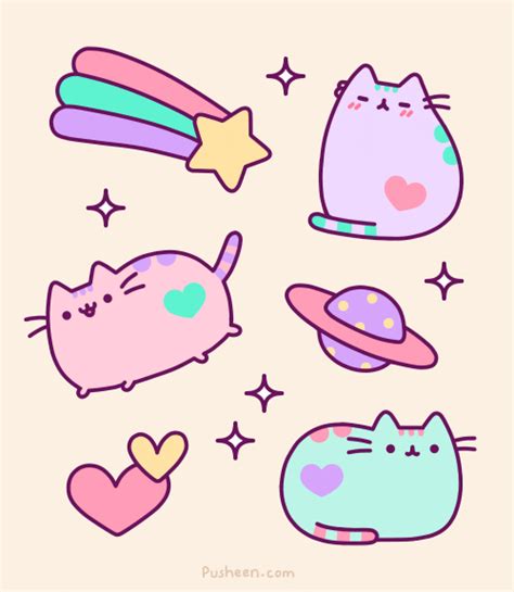 Rainbow Kawaii Cat Graphics 