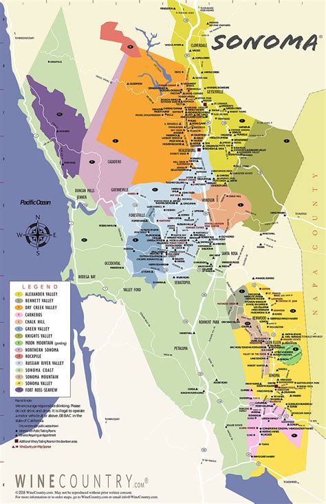 A Simple Guide To Napa Wine Map Wine Folly Sonoma Wineries Map
