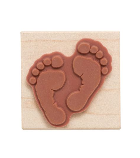 American Crafts Wooden Stamp Baby Feet Joann