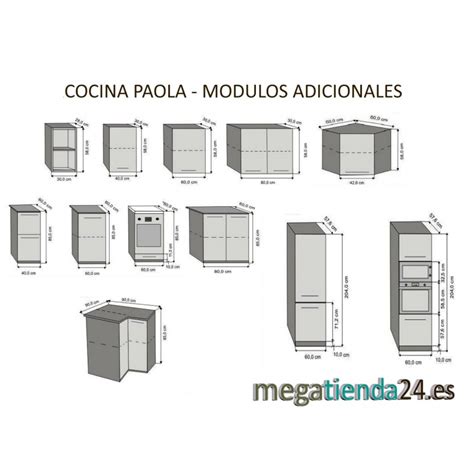Muebles (cascos, modulos) de cocinas en kit. Modulo alto 60 frigorifico - MegaMuebles.es compra online ...