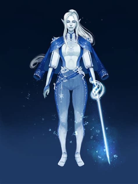 Winter Eladrin Winter Elf Dnd Fantasy Character Design Dnd Characters