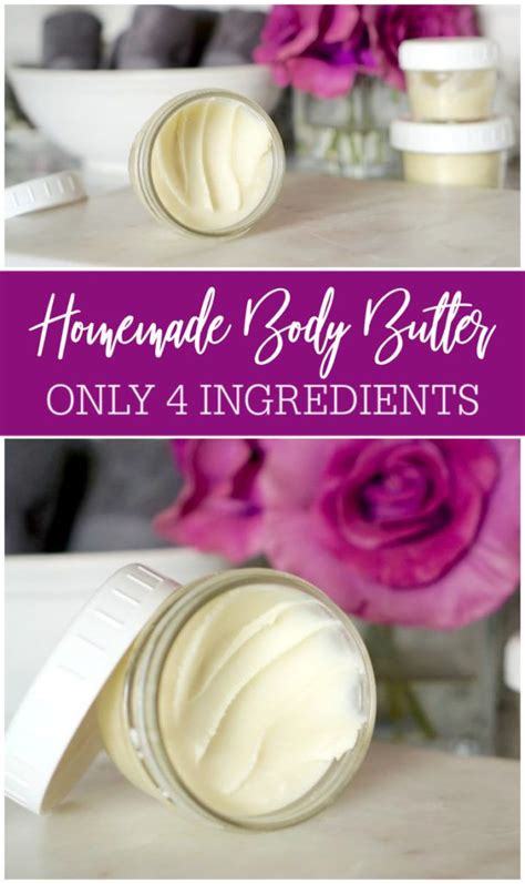 Diy Homemade Body Butter Only 4 Ingredients Recipe Homemade Body