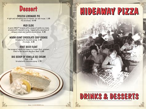 Hideaway Pizza Bar Menu – 2014 – Bob Paltrow Design