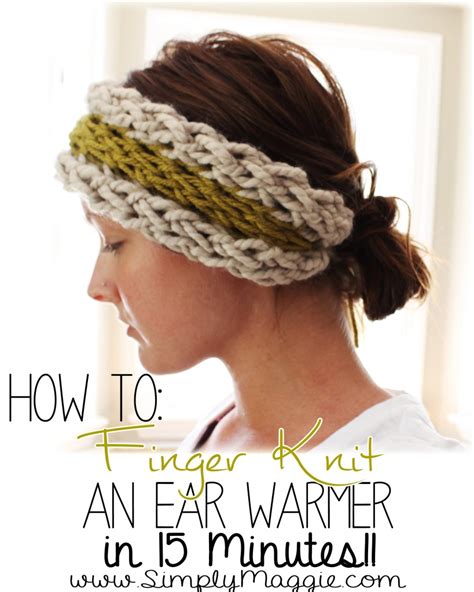 Diy 15 Minute Finger Knit Ear Warmer