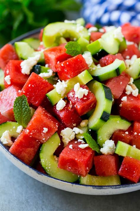 Watermelon Salad With Feta And Cucumber Dinner At The Zoo