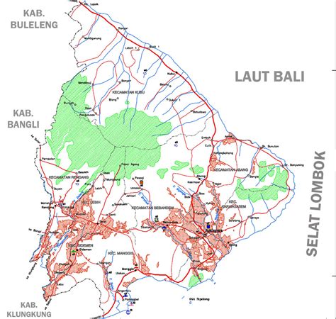 Peta Kabupaten Karangasem Bali Lengkap Sejarah Negara Com