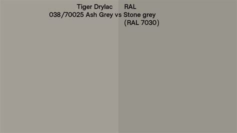 Tiger Drylac 038 70025 Ash Grey Vs RAL Stone Grey RAL 7030 Side By