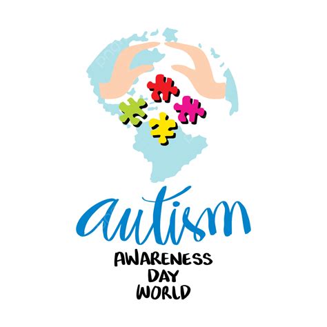 Gambar Kartu Hari Kesadaran Autisme Dengan Dua Tangan Melindungi