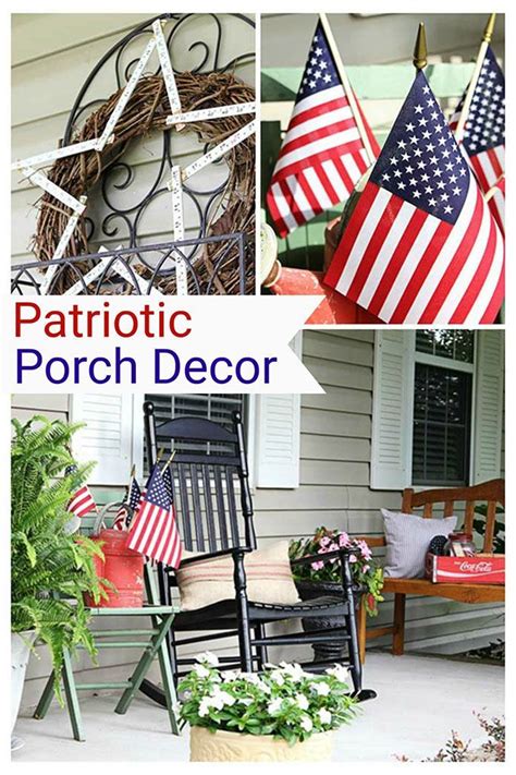 Hang your patriotic wind sock from a trellis or on a porch. Patriotic Porch | Fourth of july decorations, 4th of july ...