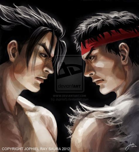 Tekken X Street Fighter Jin Kazama Ryu Cover Art Jin Kazama Tekken X Street Fighter Ryu
