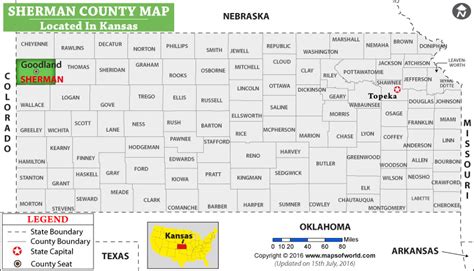 Sherman County Map Kansas