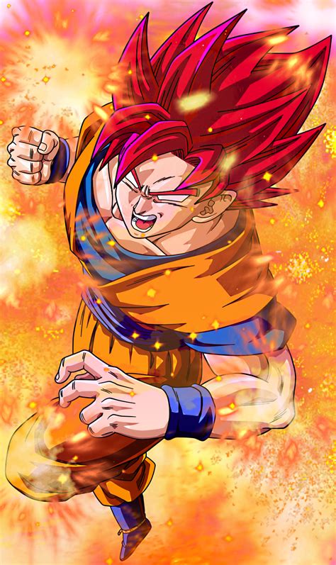 Super Saiyan God Goku SSJG By EliteSaiyanWarrior On DeviantArt Anime Dragon Ball Super