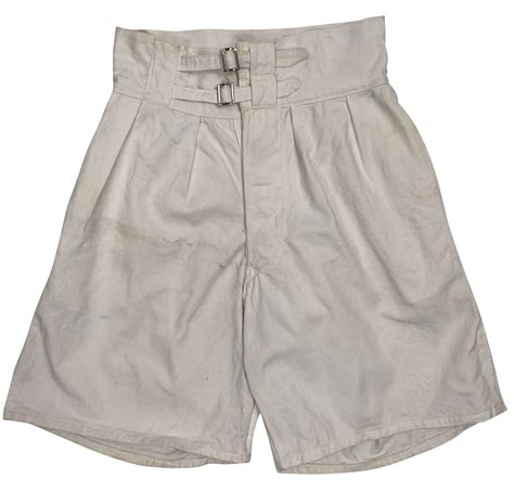 Original 1940s White Royal Navy Shorts In Trousers And Shorts