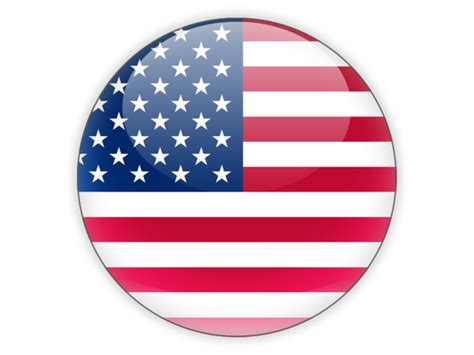 Round Icon Illustration Of Flag Of United States Of America