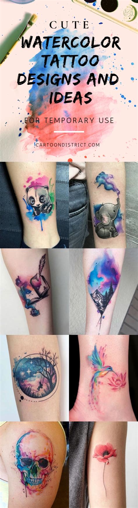 40 Cute Watercolor Tattoo Designs And Ideas For Temporary