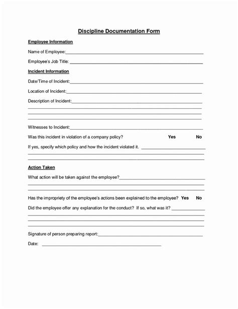 Employee Disciplinary Action Form Elegant Best S Of Employee Write Up