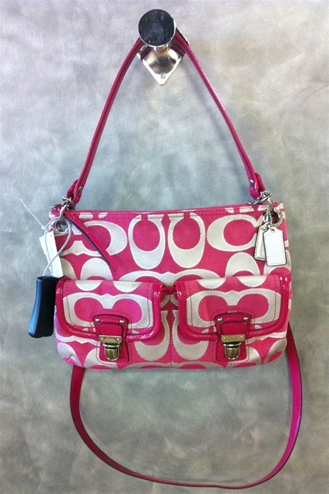 Coach Hot Pink Signature Crossbody Purse At Clothes Mentor In N