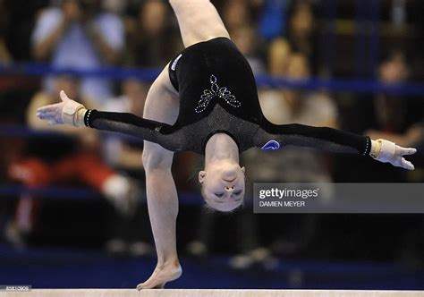 Russias Ksenia Semenova Performs On Beam During The Apparatus Final