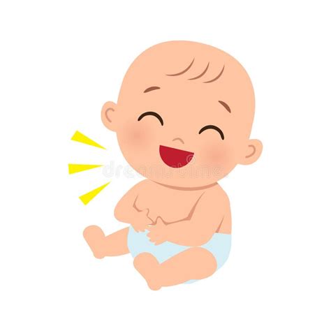 Cute Baby Laughing Illustration Stock Vector Illustration Of Infant