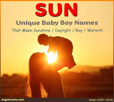 Top 300 Baby Boy Names That Mean Sun