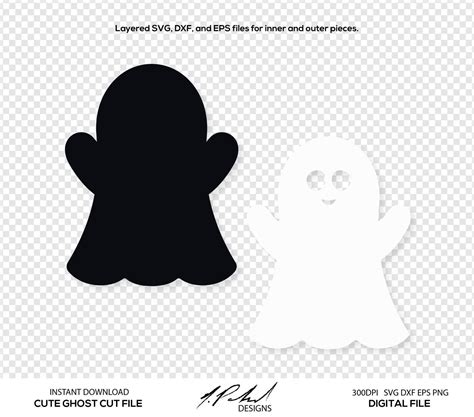 Cute Ghost Digital Cut Files Digital Files Ghost Svg Etsy