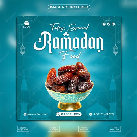 Premium Vector Ramadan Food Menu Social Media Post Banner Template
